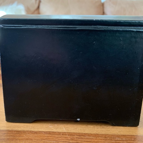 Antique Scenic Hand Painted Asian Jewelry Box With Mirror Inset - Picture 15 of 15